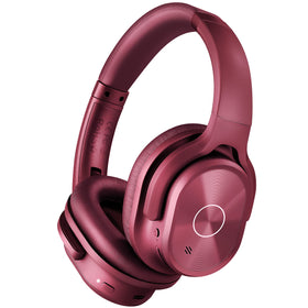 ZIHNIC front view red headphones showing design and portability benefit