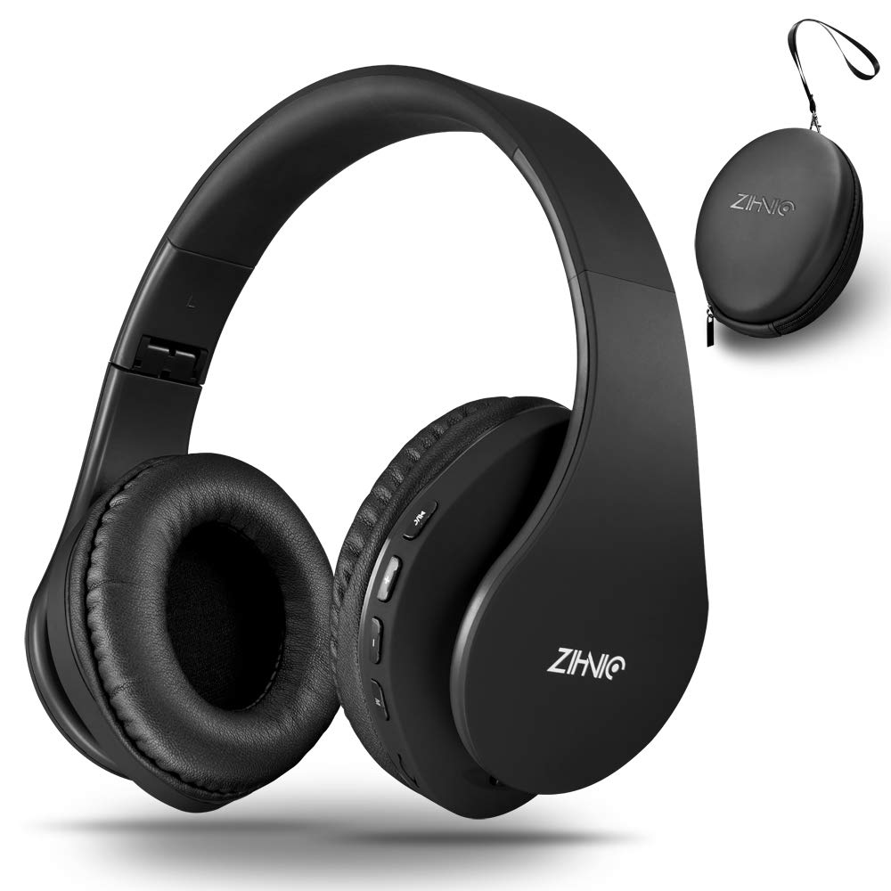 ZIHNIC front view headphones showing sleek design and portable benefit