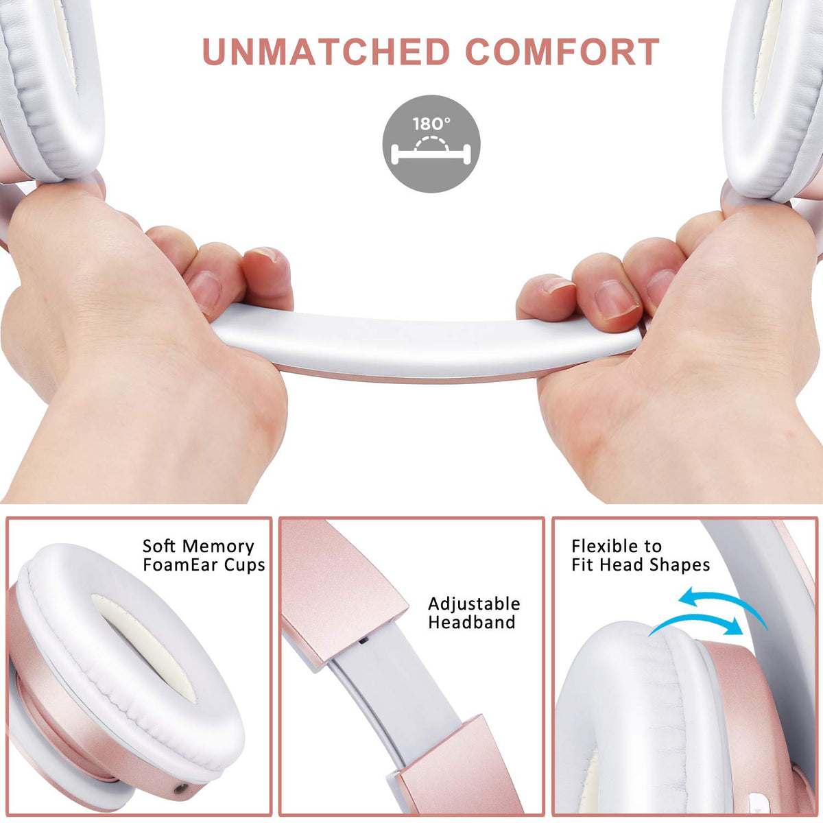 ZIHNIC headband cushion detail showing soft foam for pressure relief