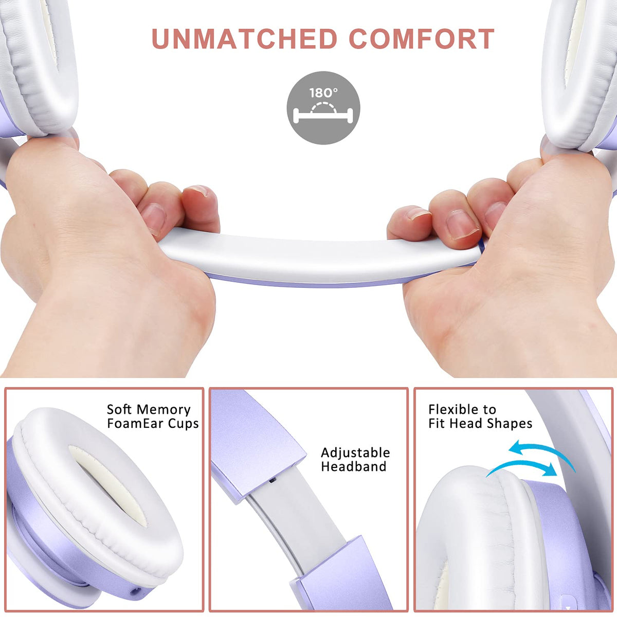 ZIHNIC folded headphones inside protective case for easy travel storage