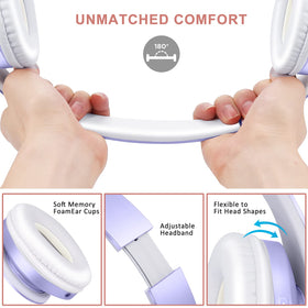 ZIHNIC folded headphones inside protective case for easy travel storage
