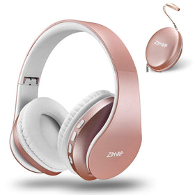 ZIHNIC front view showing rose gold finish and over-ear comfort benefit