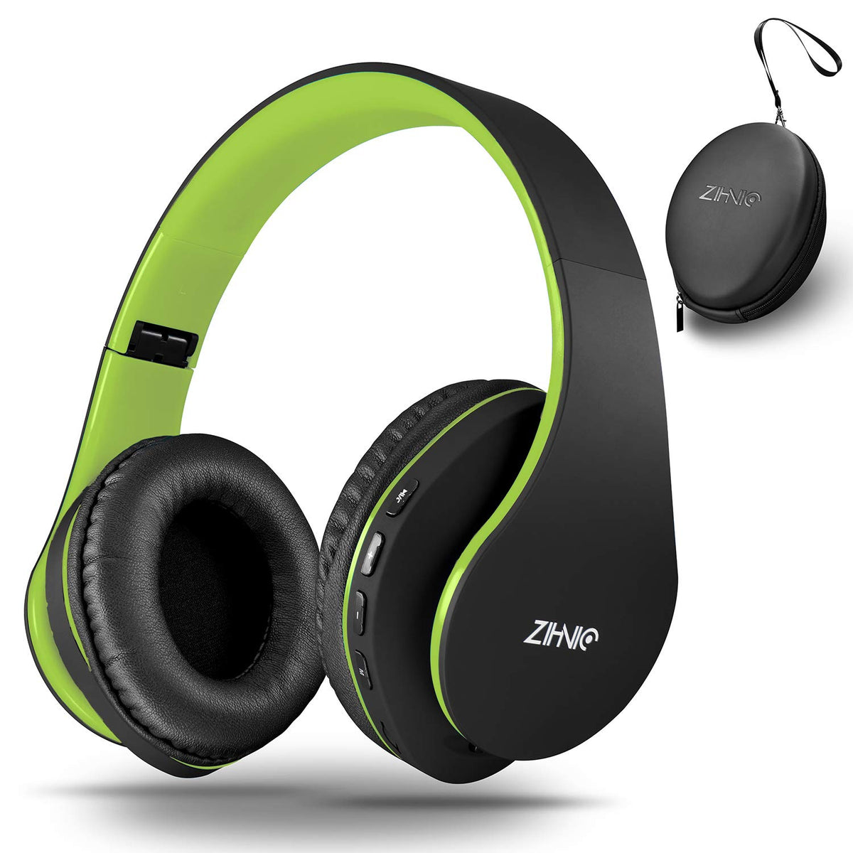 ZIHNIC headphones front view showing controls and sleek finish for easy operation