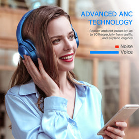 ZIHNIC headphones worn by commuter showcasing noise reduction benefit
