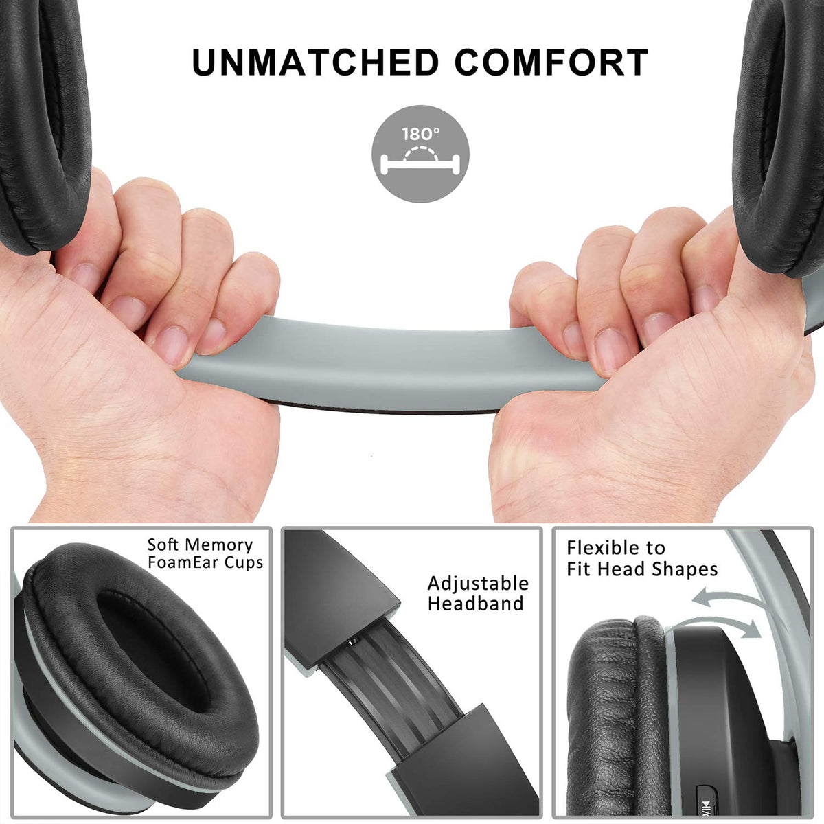 ZIHNIC close-up of memory-foam earcup for lasting comfort