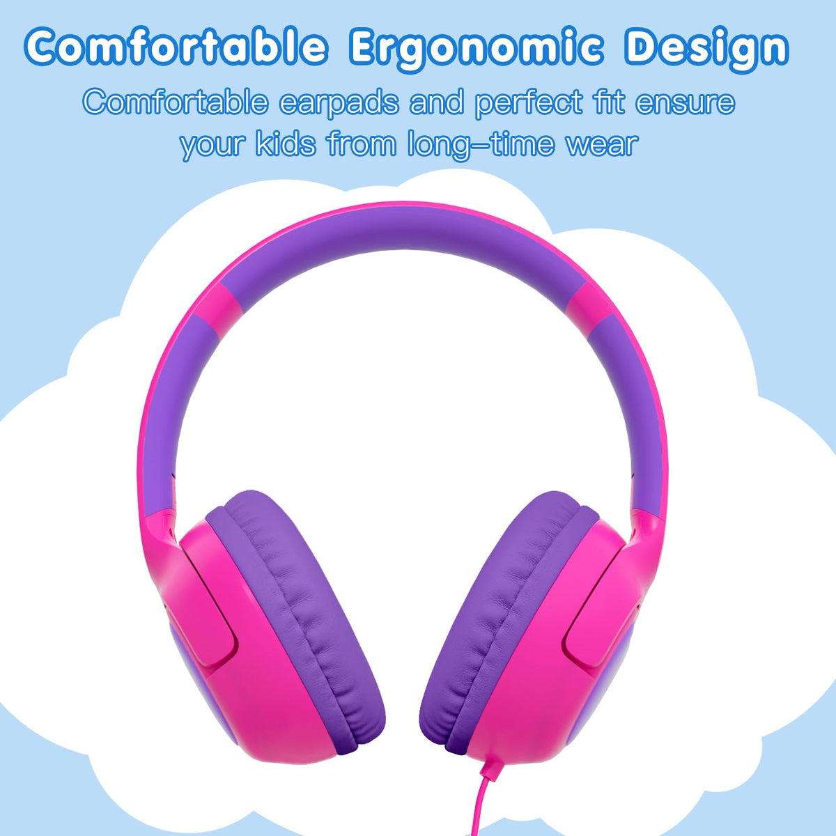 ZIHNIC lightweight headphones travel-ready for on-the-go learning and play.