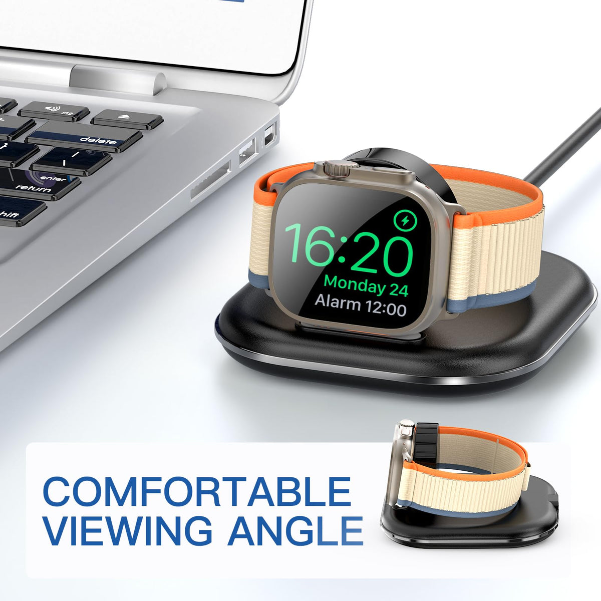 ZIKUREL Apple Watch dock supports all models from Series 2 to Ultra