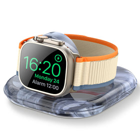 ZIKUREL Apple Watch dock front view with magnetic alignment for quick charging