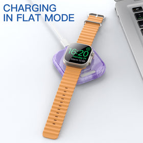 ZIKUREL Apple Watch Dock packaging and compact travel-ready setup.