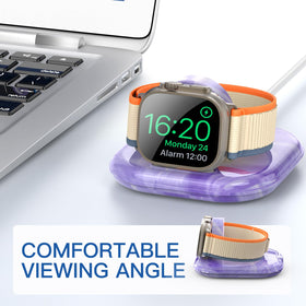 ZIKUREL Apple Watch Dock safety feature close-up of overheating protection.