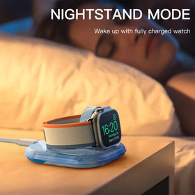 ZIKUREL Apple Watch Dock travel-ready compact design fits bags and desks.