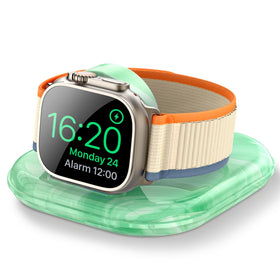 ZIKUREL Apple Watch magnetic dock front view showing quick alignment for charging