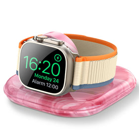 ZIKUREL Apple Watch magnetic dock enabling effortless alignment for quick charging.