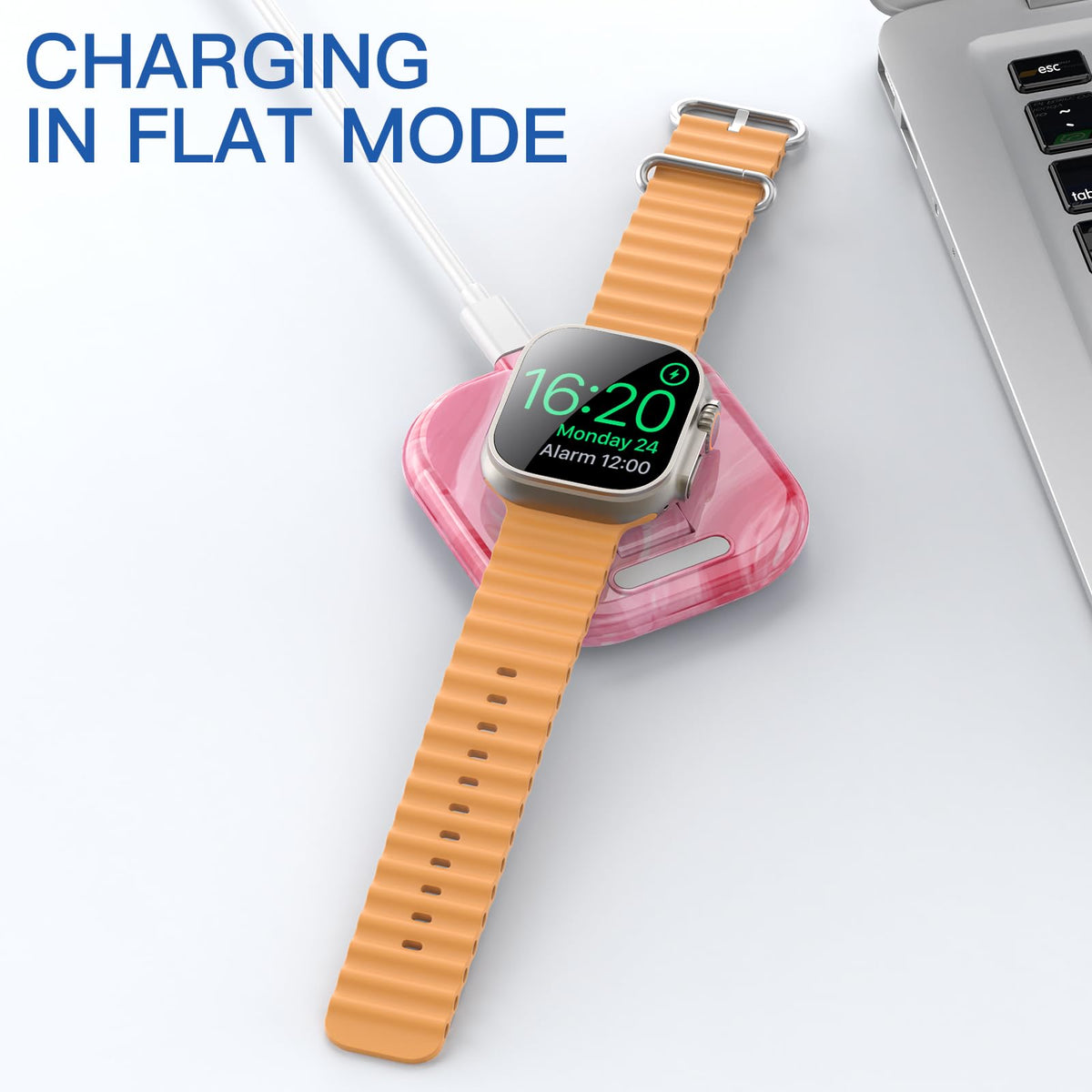 ZIKUREL portable compact charging dock keeps desk or nightstand clutter-free.