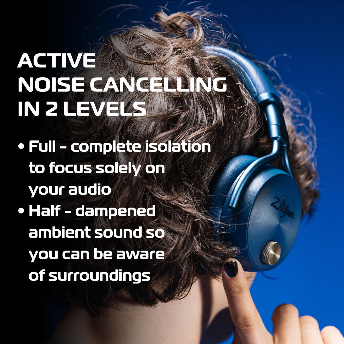 Zildjian ALCHEM-E headphones 46-hour battery life for long sessions
