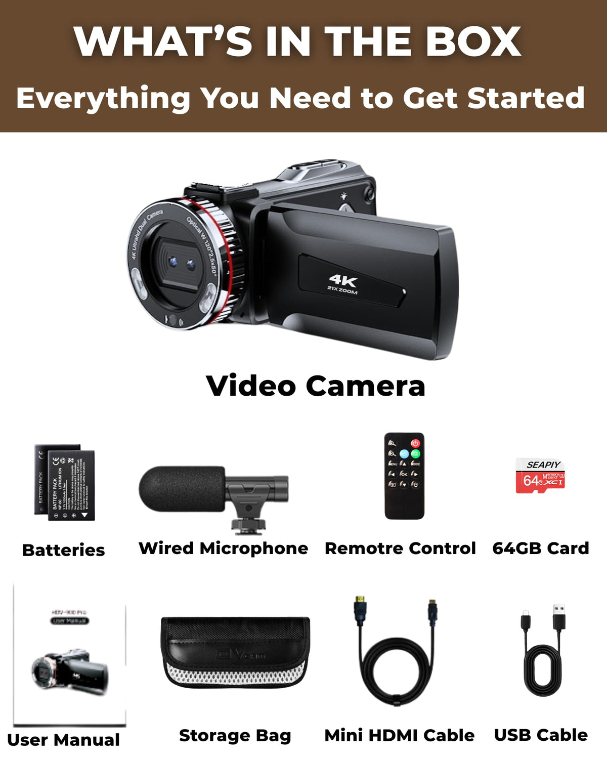 ZIMOCE two batteries and 64GB card extend shooting sessions.