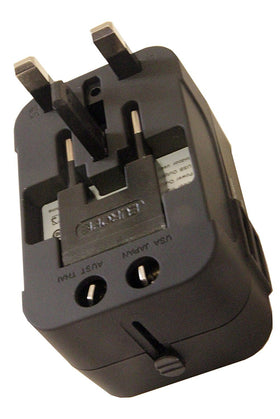 Zinalop adapter side view highlighting USB‑C and USB‑A ports for fast device charging