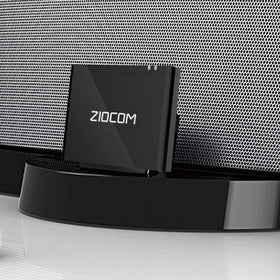 ZIOCOM adapter box and label, showing model info and quick compatibility reference
