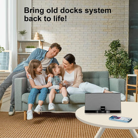 ZIOCOM adapter inserted into a Bose SoundDock, restoring Bluetooth streaming convenience
