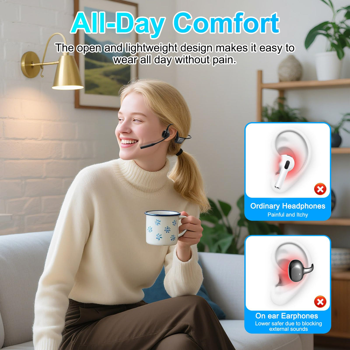 ZIOCOM ENC noise cancel reduces ambient noise for clearer voice.
