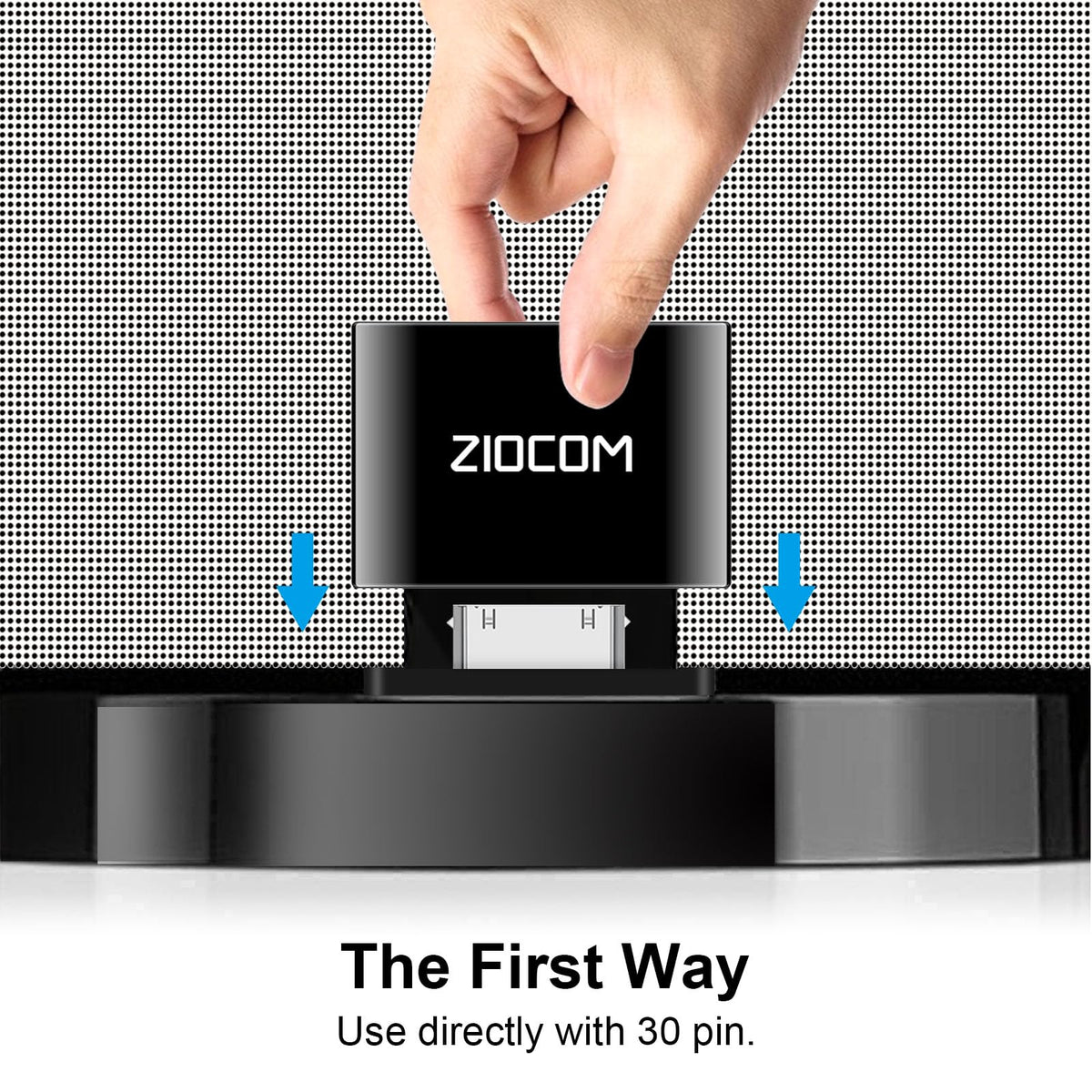ZIOCOM Soul 2 back view with 3.5mm aux and 30-pin ports