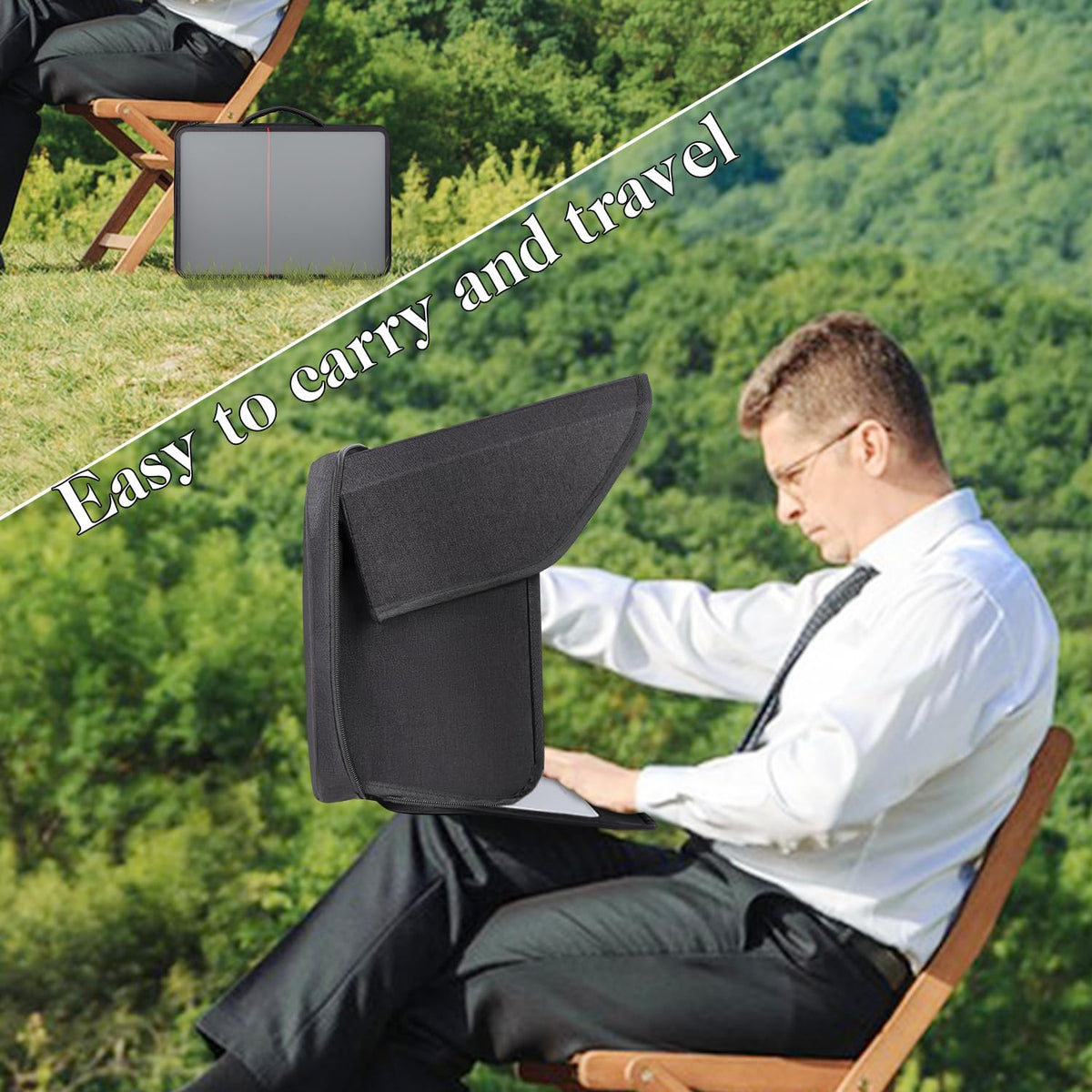 ZIORS beside a 15-inch laptop showing exact size fit advantage