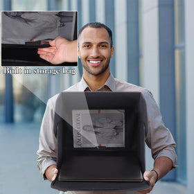 ZIORS next to 13-inch laptop showing fit and quick size verification