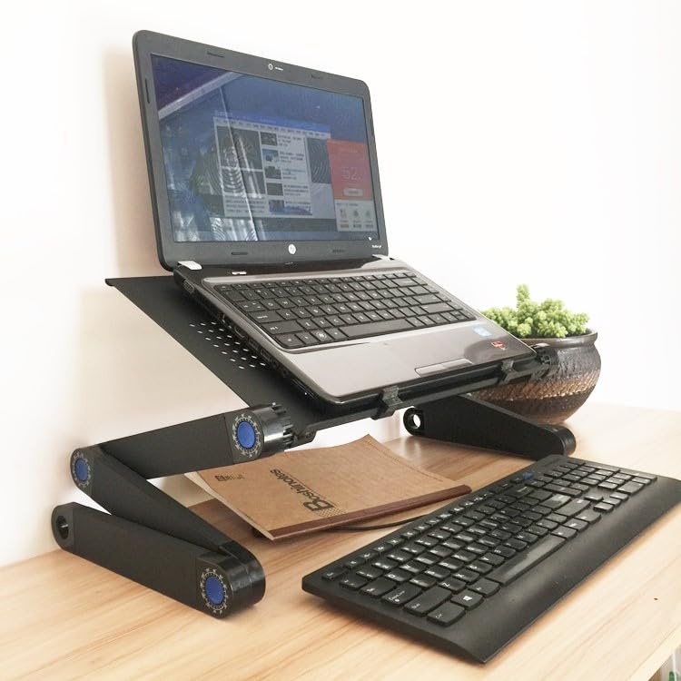 Zippace underside view with dual USB fans providing quiet effective cooling