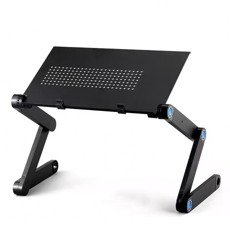 Zippace front view with laptop on tray showing stable platform and cooling benefit