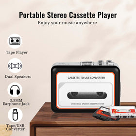 Zipteck USB-C connection ready for plug-and-play cassette to MP3 conversion