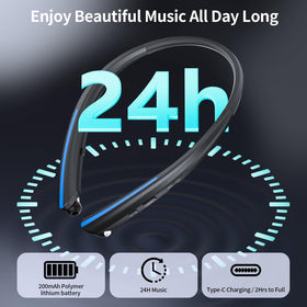 ZIQOPGD neckband with Bluetooth 5.1 and CVC6.8 for clearer calls