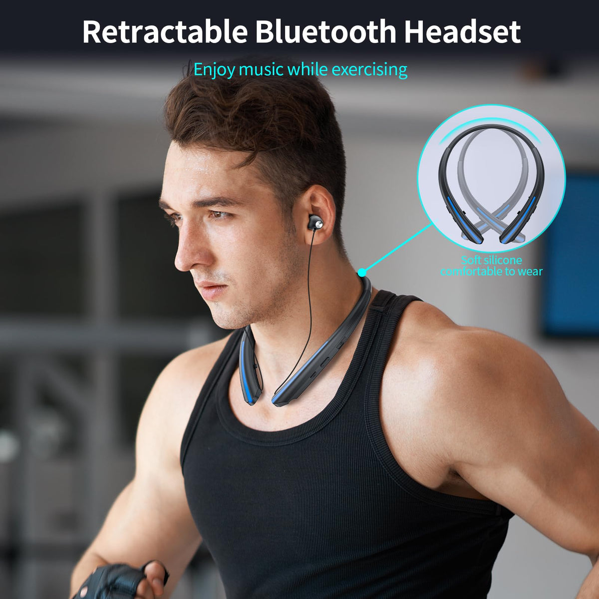 ZIQOPGD neckband IPX5 sweatproof design for workouts and outdoors