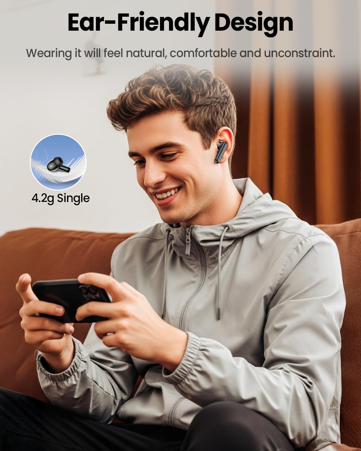 ZIUTY Bluetooth 5.3 connection with low latency for calls and gaming