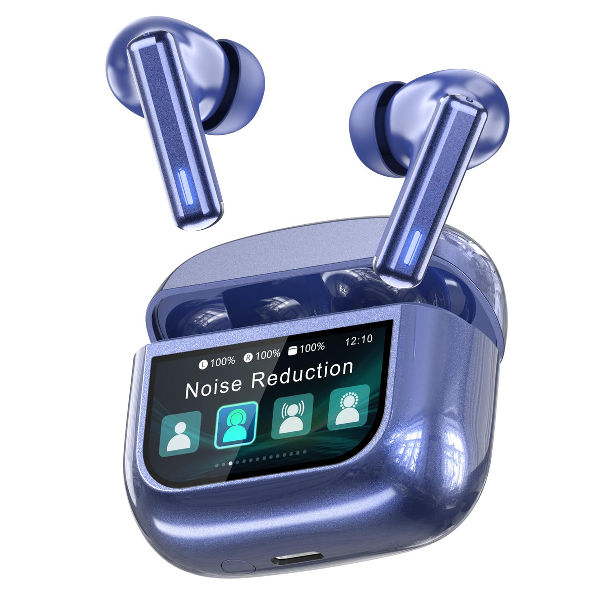 ZIUTY T21 touchscreen earbuds blue with ANC deliver clear calls and immersive sound