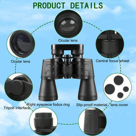 ZIYOUHU 20x50 binoculars ideal for bird watching, travel, concerts, and sports