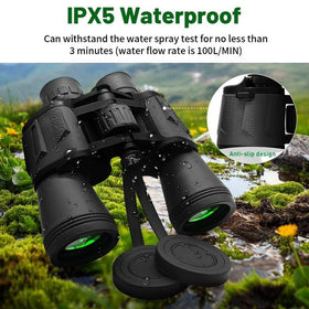 ZIYOUHU binoculars 20x50 side grip shows non-slip handling during outdoor adventures
