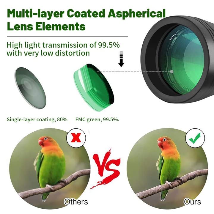 ZIYOUHU binoculars ergonomic grip supports steady use during birding and stargazing