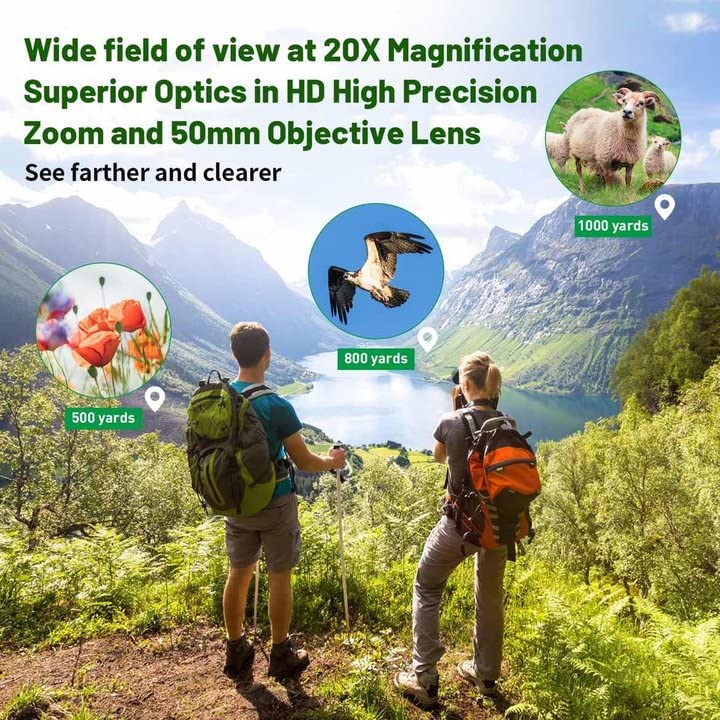 ZIYOUHU binoculars lightweight design for easy one-handed operation