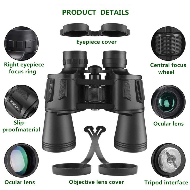 ZIYOUHU binoculars water-sealed metal body keeps dust and moisture out