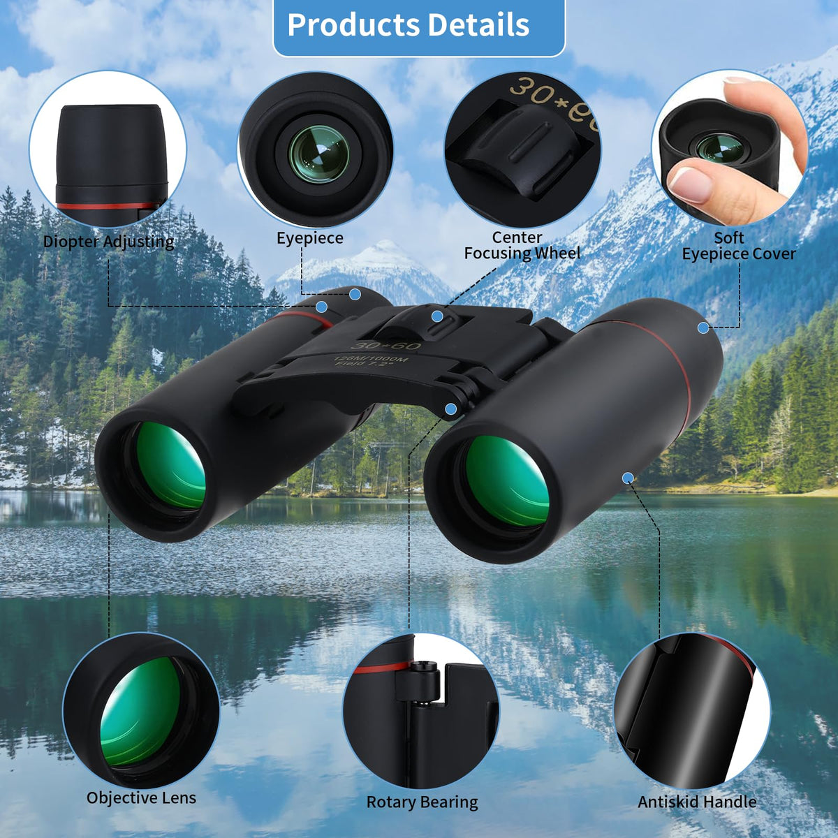 ZIYOUHU easy-focus central wheel enables quick, sharp views.