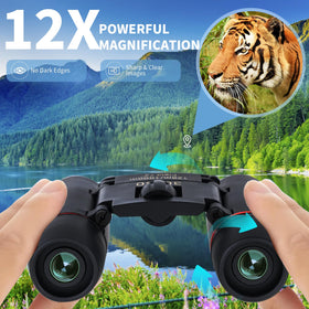 ZIYOUHU kids using compact binoculars to explore nature safely.