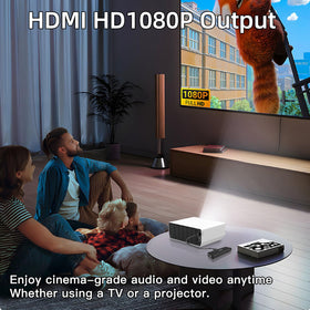 ZJBOX back ports showing HDMI and 3RCA connectors for versatile TV compatibility