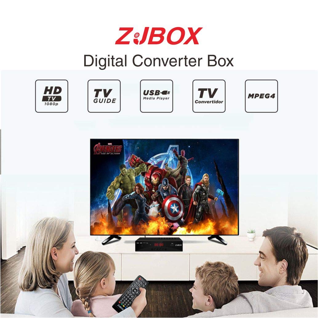 ZJBOX in living room showing free over-the-air channels and convenience