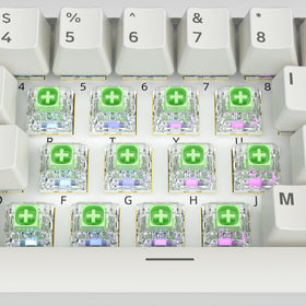 Zjmehty switches installed in keyboard in desk setup enhancing typing