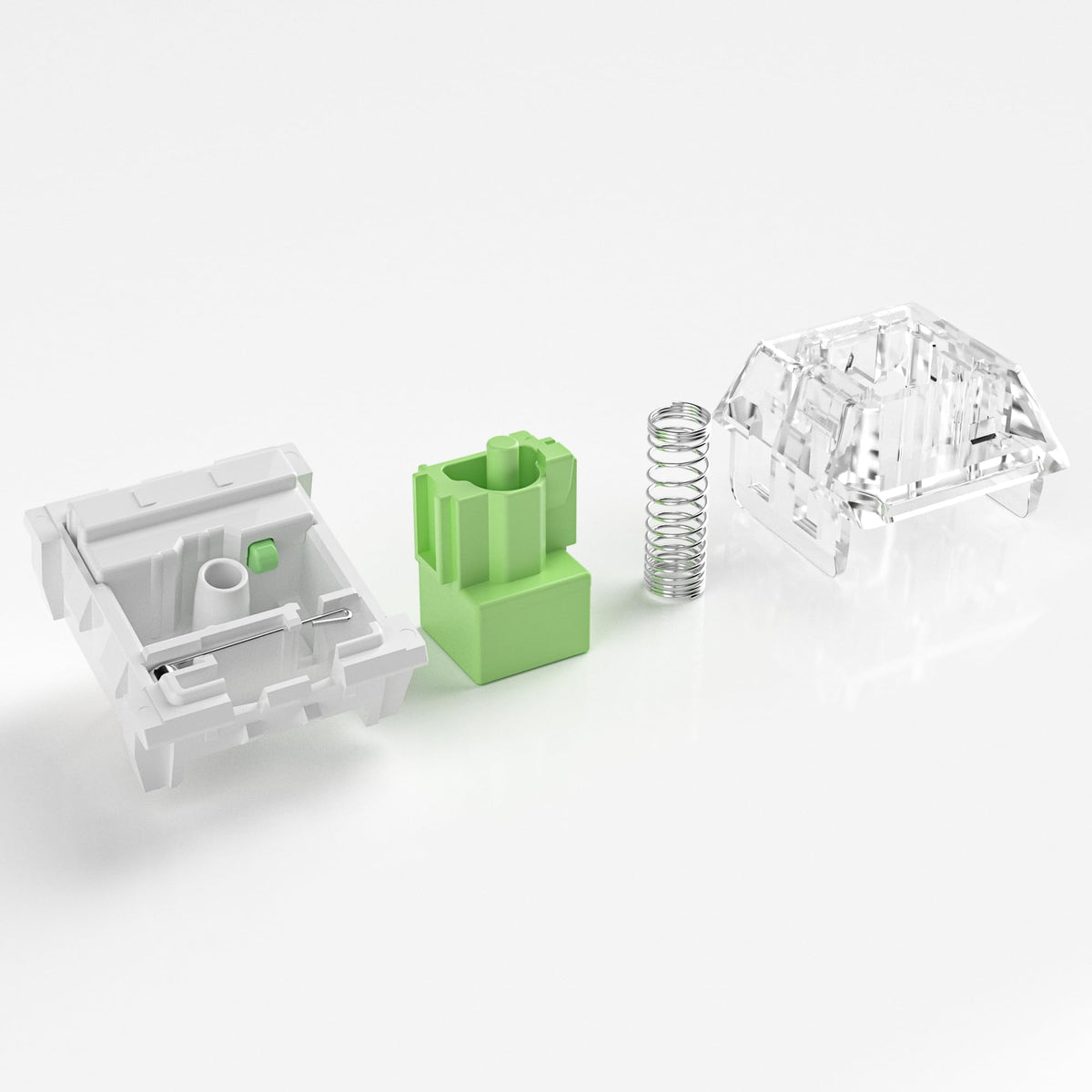 Zjmehty switch mounted on PCB demonstrating stable click actuation