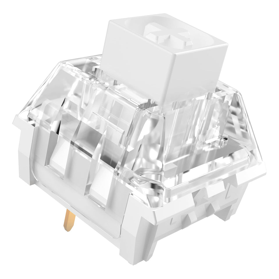 Zjmehty Kailh Box White front packaging showing 72 switches and protective tray benefits