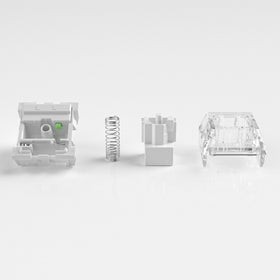 Zjmehty Kailh Box White side profile illustrating travel distances and fast actuation