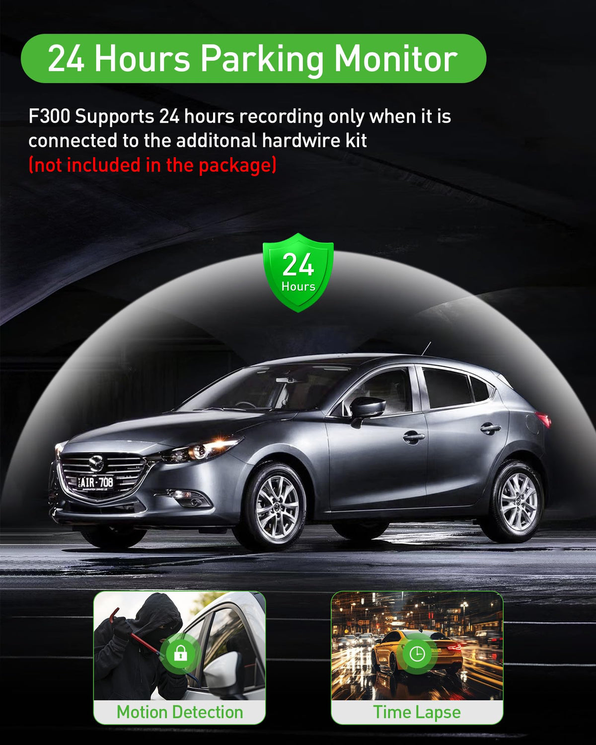 ZKCAMSPY night vision image capturing nighttime license plate detail