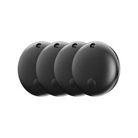 ZLYM Air Tracker front view showing compact black keychain design and clear labeling for quick identification