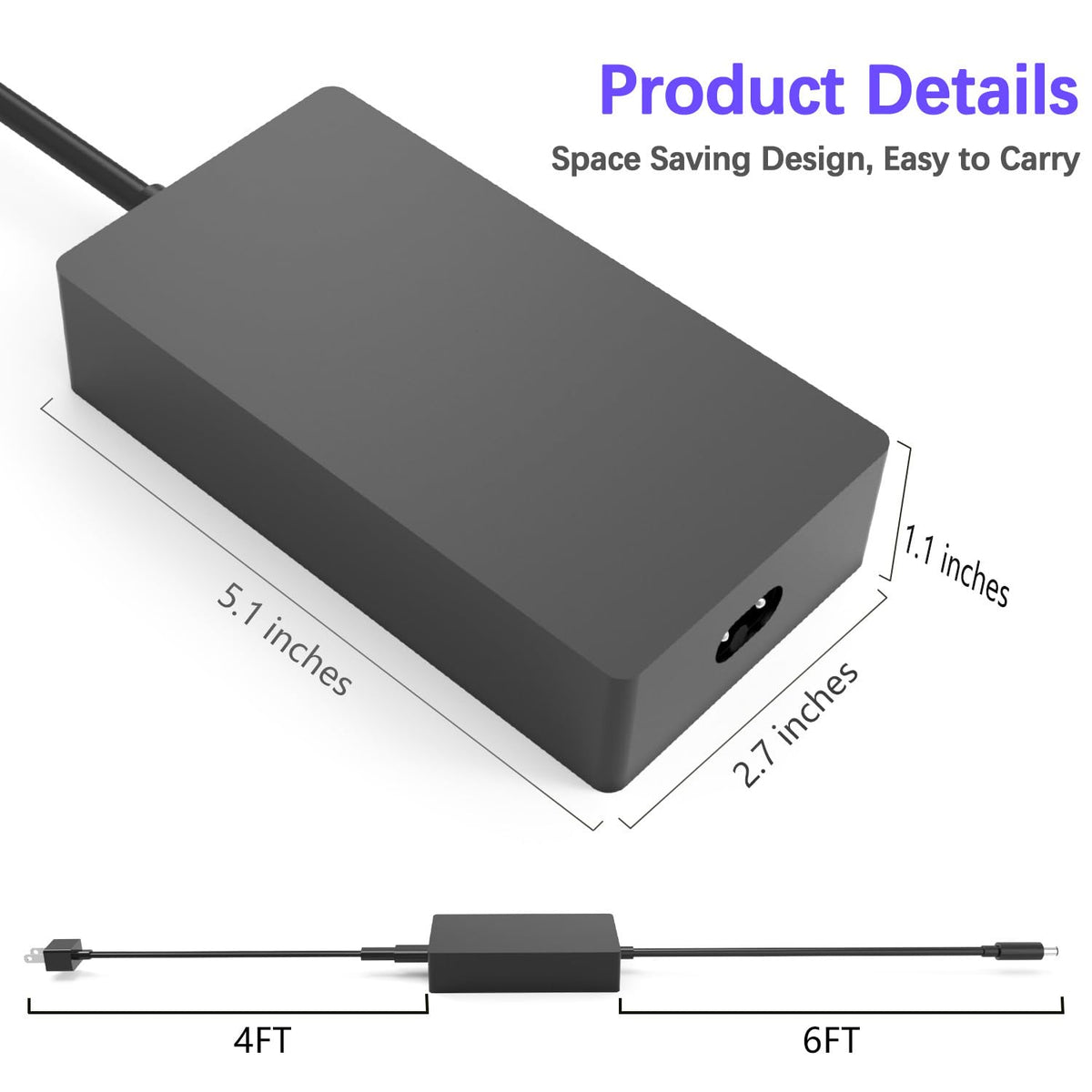 ZLZMZN US power cord and plug layout for ready-to-use convenience